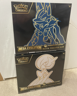 Pokemon Center Mega Evolutions Lucario & Gardevoir ETB Elite Trainer Box Sealed - Image 1
