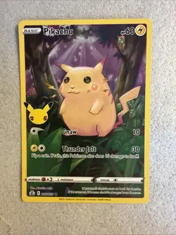 Pokemon Pikachu TCG Celebrations Card 005/025 25th Anniversary NM/Mint - Image 1