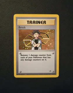 2000 Pokemon TCG Brock Trainer Holo Rare Vintage #15/132 WOTC Gym Heroes - NM/MT - Image 1