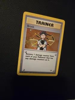 2000 Pokemon TCG Brock Trainer Holo Rare Vintage #15/132 WOTC Gym Heroes - NM/MT - Image 2