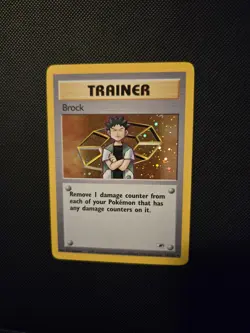2000 Pokemon TCG Brock Trainer Holo Rare Vintage #15/132 WOTC Gym Heroes - NM/MT - Image 3