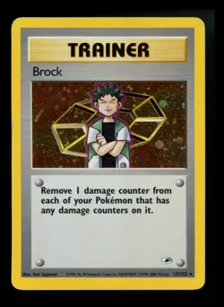 #2 Brock 15/132 Gym Heroes 2000 Holo Rare WOTC Pokemon Card TCG - Image 1