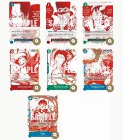 One Piece OP13 3rd Anniversary Treasure Pack Campaign Promo Set Of 7 - English - Image 2