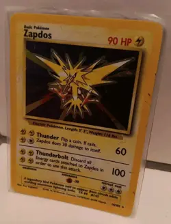 Zapdos 16/102 Base Set 1999 Holo Rare Pokemon Card TCG - Image 2