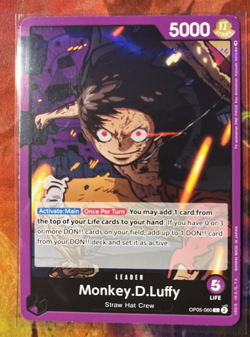 Monkey D Luffy Leader Purple One Piece Card Awakening Of The New Era OP05-060 - Image 1