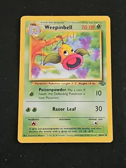 Weepinbell 48/64 Jungle Regular Unlimited Card WOTC Pokemon TCG - Image 1