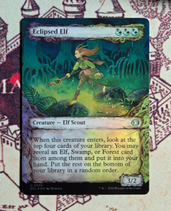 MTG Foil Eclipsed Elf Showcase Lorwyn Eclipsed Magic the Gathering NM - Image 1