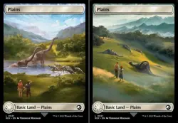 1 x Plains (0021) - Foil Double-sided Land - Universes Beyond: Jurassic World - - Image 1