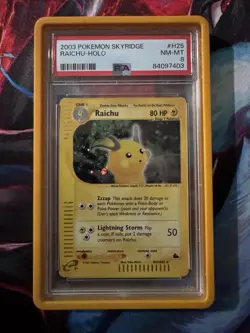 Pokemon TCG Pokemon Skyridge Raichu Holo PSA 8 Yuka Morii - Image 1