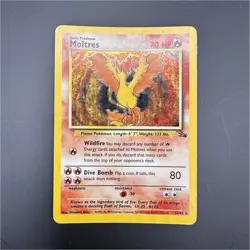 Pokemon TCG Moltres Fossil 12/62 Holo Rare Unlimited 1999 English - Image 1