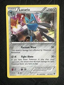 Pokemon TCG Lucario 63/124 Fates Collide Holo (English) - NM - Image 3