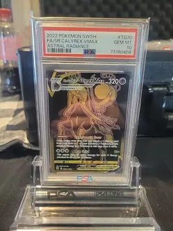 2022 POKEMON SWORD & SHIELD ASTRAL RADIANCE #TG30 FA/SR CALYREX VMAX PSA 10 (122 - Image 1