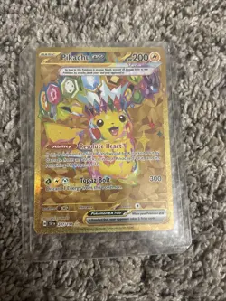 Pokemon TCG Pikachu EX Surging Sparks Holo Hyper Rare Gold 247/191 - Image 1