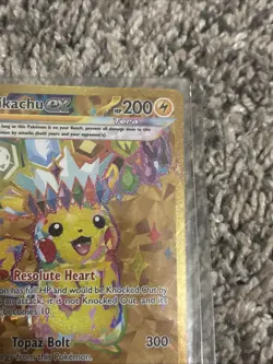 Pokemon TCG Pikachu EX Surging Sparks Holo Hyper Rare Gold 247/191 - Image 2