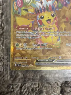 Pokemon TCG Pikachu EX Surging Sparks Holo Hyper Rare Gold 247/191 - Image 4