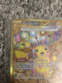 Pokemon TCG Pikachu EX Surging Sparks Holo Hyper Rare Gold 247/191 - Image 5