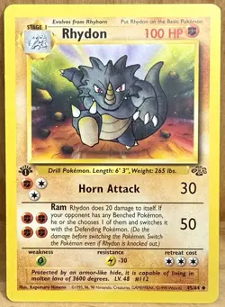 Rhydon 45/64 Jungle Set 1st Edition 1999 Vintage Pokemon TCG - Image 1