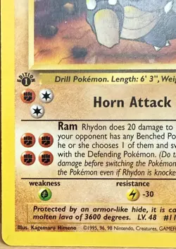 Rhydon 45/64 Jungle Set 1st Edition 1999 Vintage Pokemon TCG - Image 3