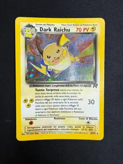 Pokemon Dark Raichu 83/82 Team Rocket Rara Holo Unlimited Wizards ITA Vintage - Image 1