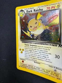 Pokemon Dark Raichu 83/82 Team Rocket Rara Holo Unlimited Wizards ITA Vintage - Image 4