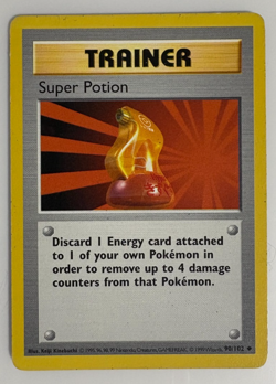 Pokemon TCG Super Potion Base Set 90/102 Regular Shadowless Uncommon MP - Image 1