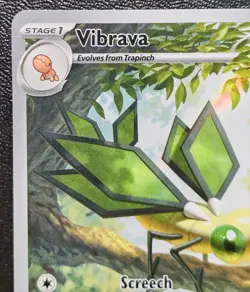 Vibrava 206/191 Pokemon TCG Surging Sparks Illustration Rare Card - ENGLISH NM/M - Image 2