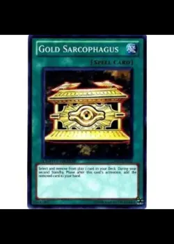 DREV-ENSE2 Gold Sarcophagus Super Rare Limited Edition Lightly Played YuGiOh TCG - Image 1