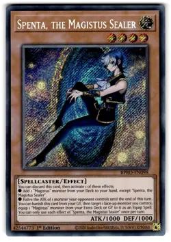 YUGIOH SPENTA, THE MAGISTUS SEALER SECRET RARE NM BPRO-EN098 - Image 1