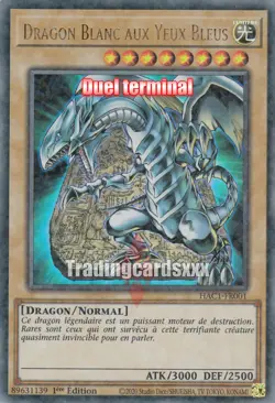 Yu-Gi-Oh! Dragon Blanc aux Yeux Bleus : DT UR HAC1-FR001 - Image 1