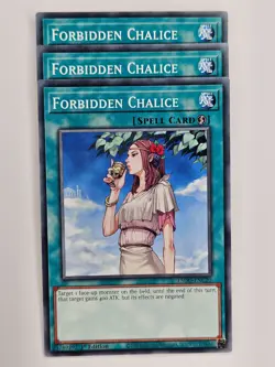 Yu Gi Oh - 3x L5DD-ENC20 Forbidden Chalice - Common - Image 1