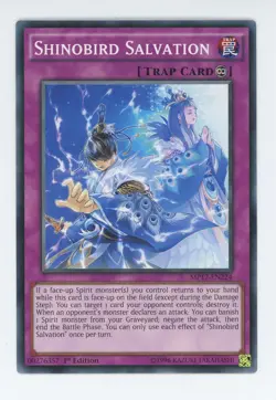 Yugioh Shinobird Salvation MP17-EN224 1st Edition Common Mint x3 - Image 1