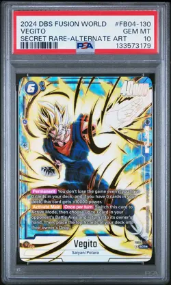 2024 DRAGON BALL SUPER CARD GAME FUSION WORLD ULTRA LIMIT VEGITO PSA 10 - Image 1