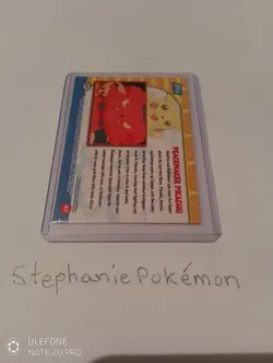 Pokemon Topps Pikachu's Vacation ERROR Pikablu/Buru Card #46 Peacemaker Pikachu - Image 4