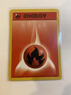 Pokemon Card Fire Energy 98/102 Base Set Vintage 1999 Pokemon Card - NM-Mint - Image 1