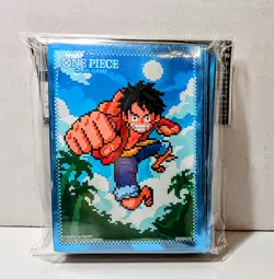 One Piece Card Game Official Sleeves | Monkey.D.Luffy | 8-Bit | 70 Sleeves | New - Image 1