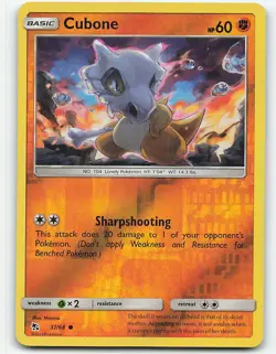 Cubone #37/68, Reverse Holo Pokemon card - Image 1