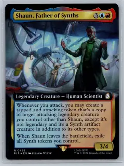 MTG Fallout Extended Art Foil 429 Shaun, Father of Synths Rare Legendary - Image 1