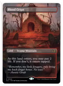 MTG Blood Crypt (Borderless), Lorwyn Eclipsed (ECL) Regular Near Mint Magic - Image 1