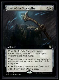 Staff of the Storyteller (Extended Art) R Commander: Phyrexia: AWBO 48 NM - Image 1