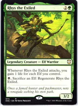 #73 Rhys the Exiled Commander: Kaldheim Rare - Image 1