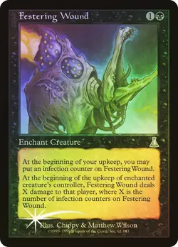 Urza's Destiny MTG FOIL Festering Wound Magic - Image 1