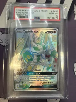 PSA 10 Zygarde GX SV65/SV94 Shiny Vault Full Art Hidden Fates Pokemon SM 2019 - Image 1