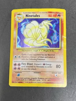 Ninetales 12/102 Pokemon TCG WOTC Base Set Unlimited Holo Rare - Image 1