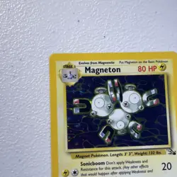 Magneton Pokemon TCG Fossil Set Holo Rare Card 11/62 Vintage LP - Image 4