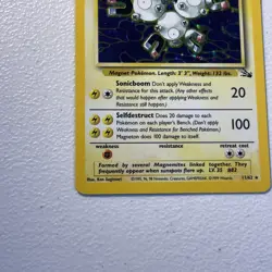 Magneton Pokemon TCG Fossil Set Holo Rare Card 11/62 Vintage LP - Image 5