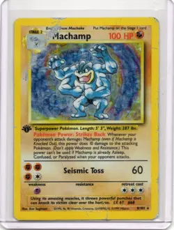 Machamp ⭐ 8/102 1st Edition Holo Rare Base Set 1999 Pokemon MP - Image 1