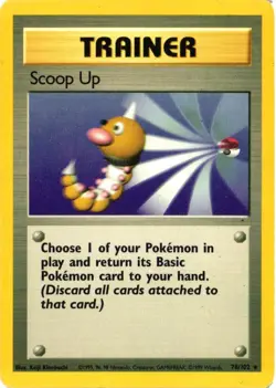 Pokemon Scoop Up Trainer 78/102 Base Set Unlimited Non-Holo FREE SHIPPING - Image 1