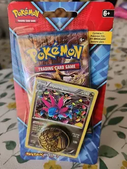 Pokemon XY-BREAKpoint Blister Booster Pack - Hydreigon Promo Groudon Coin - Image 1