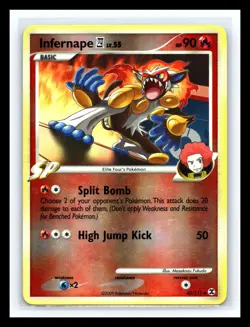 💥 2009 Pokemon Platinum Rising Rivals Infernape 4 Reverse Holo #43/111 - Image 1