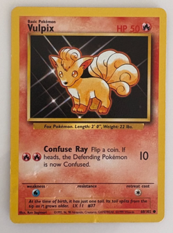 Vulpix 68/102 - Base Set Unlimited - Pokemon HP/Poor/Damaged ~ $1 flat rate ship - Image 1